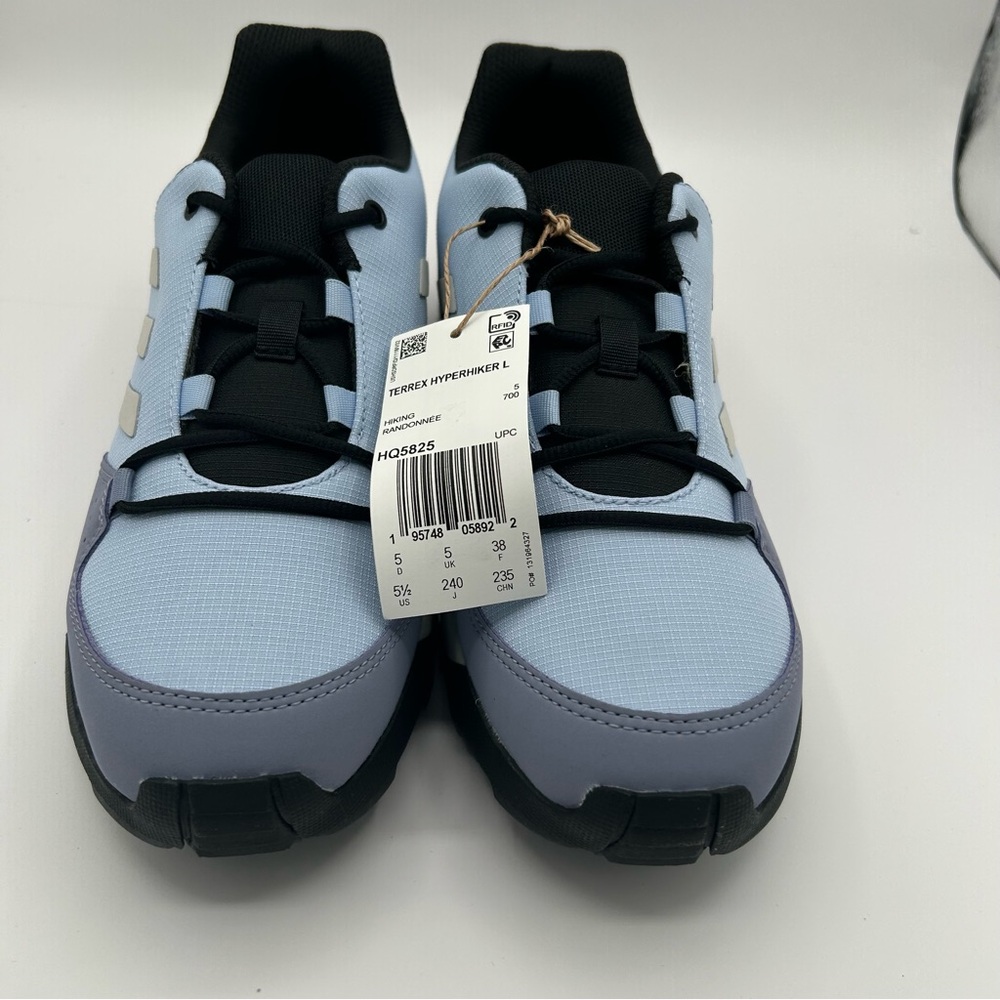 adidas Terrex Hiker Walking Shoe, Blue Dawn/Grey One/Solar Gold, 5.5 US Big Kid